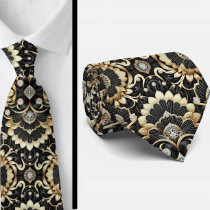 Gentleman's Tie   Art Deco Faux Diamond Neck Ties