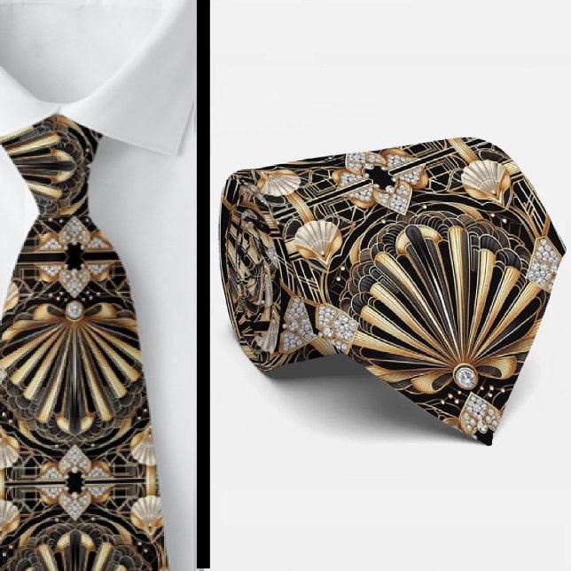 Gentleman's Tie | Art Deco Faux Diamond Neck Ties (Creator Uploaded)