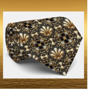 Gentleman's Tie Art Deco Faux Diamond Neck Ties