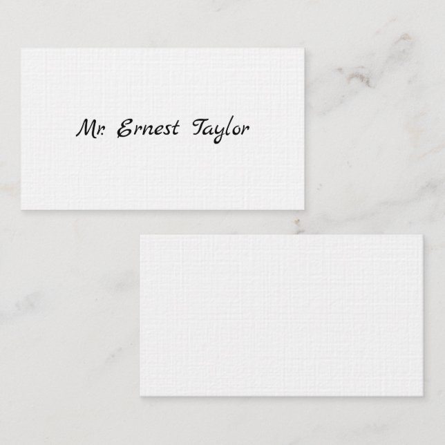 Gentleman's Victorian Calling Cards (Front/Back)