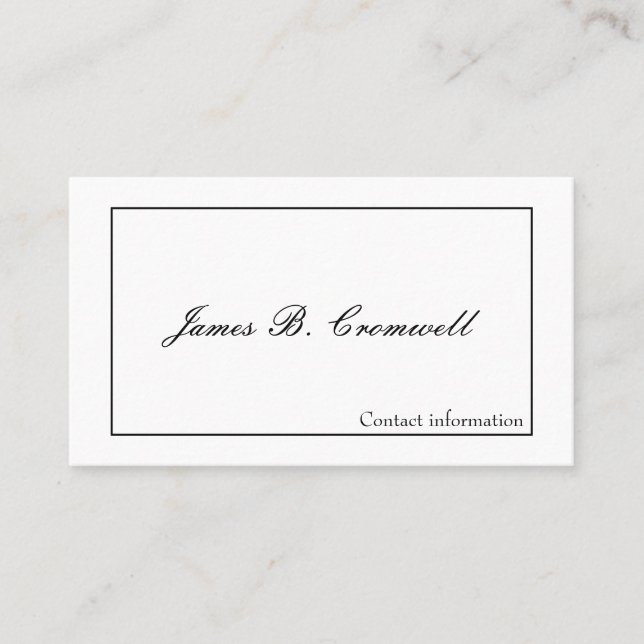 Gentleman's Victorian Calling Cards (Front)