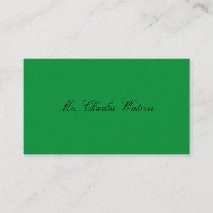 Gentleman's Victorian Calling Cards Green