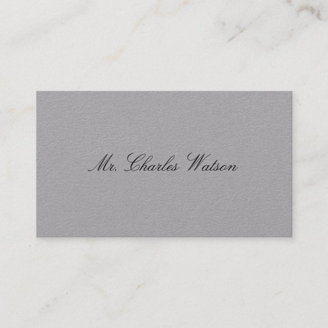 Gentleman's Victorian Calling Cards Grey (Front)