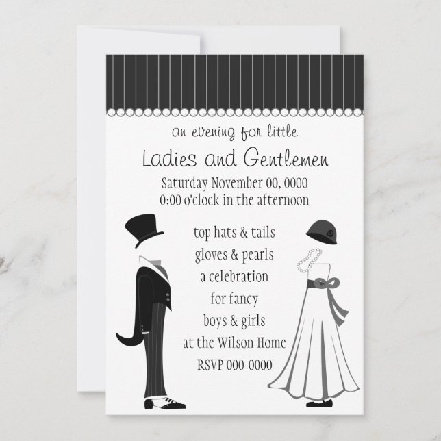 Gentlemen and Ladies Invitation (Front)