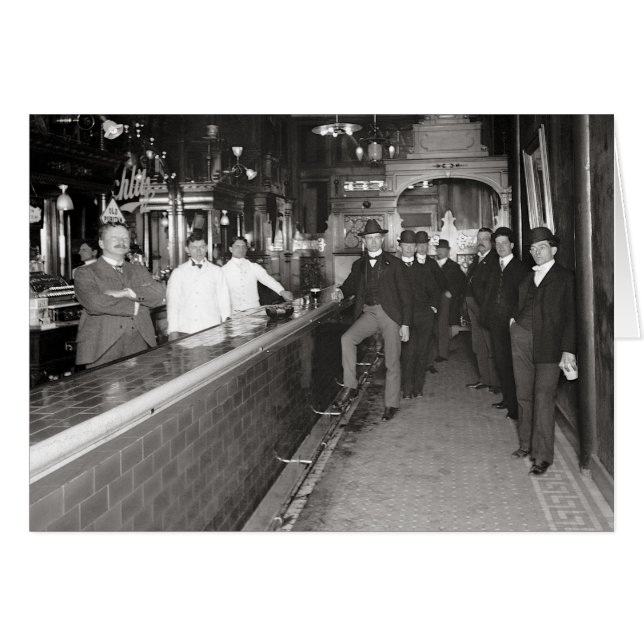 Gentlemen Drinking At The Bar, 1910 (Front Horizontal)