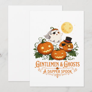 Gentlemen & Ghosts Halloween Invitation