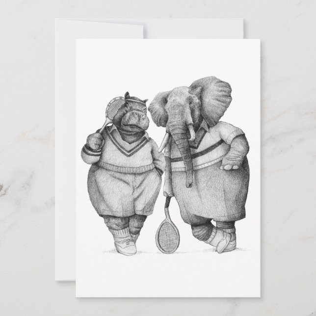 Gentlemen of the Court (B&W) Invitation (Front)