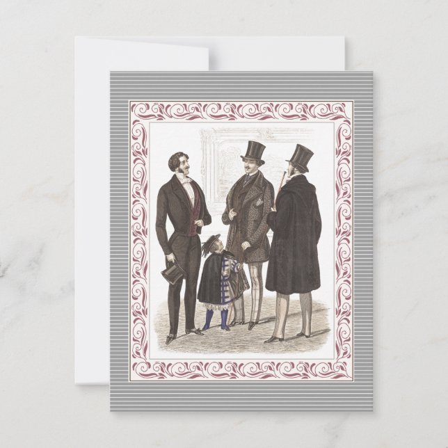 Gentlemen Only Elegant Bachelor's Party Invitation (Front)