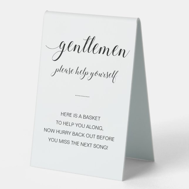 Gentlemen Personal Items Bathroom Basket Wedding (Front)