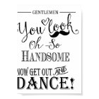 Gentlemen’s Bathroom Wedding Sign modern moustache