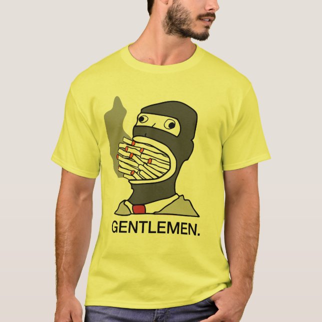 gentlemen spy smoking T-Shirt (Front)