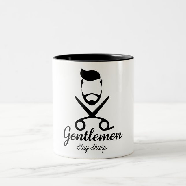 Gentlemen Stay Sharp. Two-Tone Coffee Mug (Center)