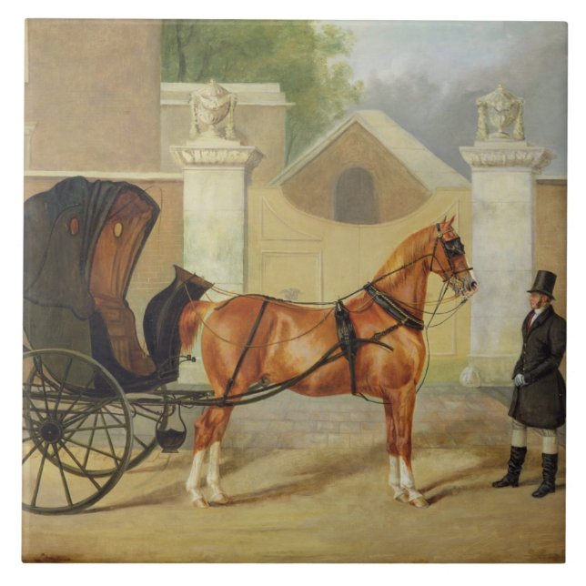 Gentlemen's Carriages: A Cabriolet, c.1820-30 (oil Tile (Front)