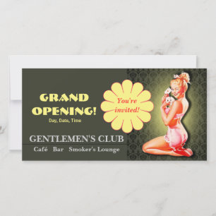 Gentlemen's Club - Card, Photo, Invite