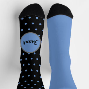 Gentlemen's Personalised Polka Dot Mismatched Sock