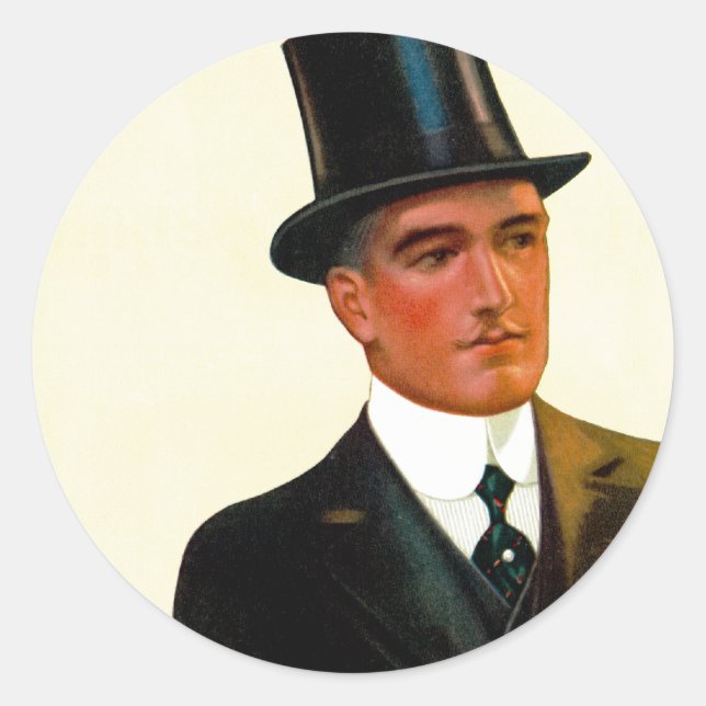 Gentlemen's Shirts Collars and Cuffs Classic Round Sticker (Front)