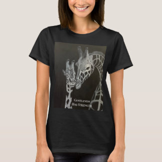 Gentleness Has Strength Giraffes Affirmation Tee