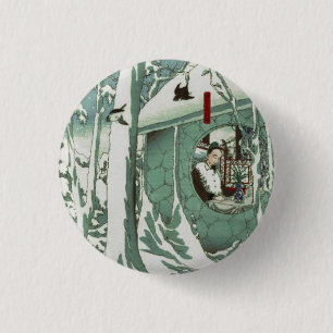 Gentoku Visiting Komei In the Snow (3:3) 3 Cm Round Badge