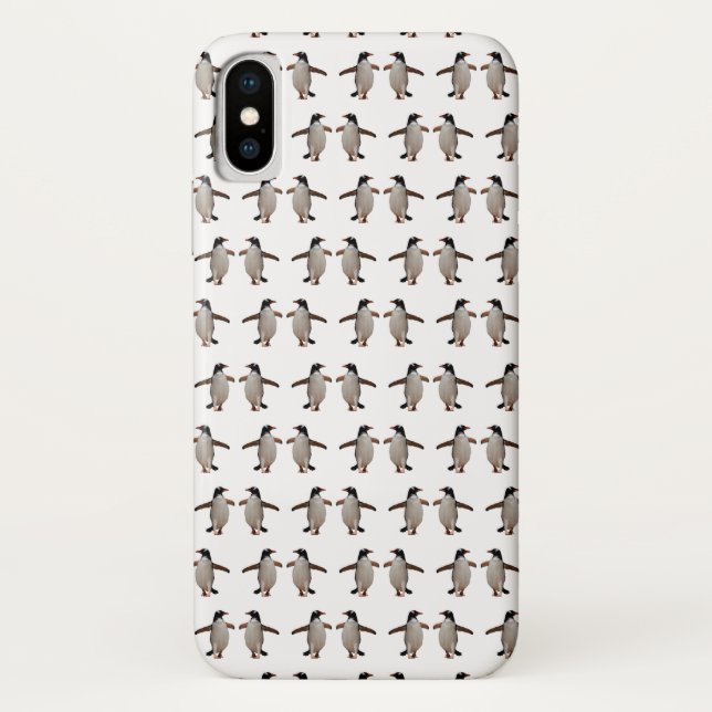 Gentoo Frenzy iPhone X Case (choose colour) (Back)