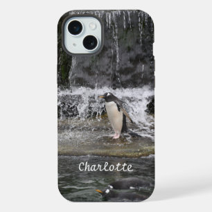 Gentoo Penguin & Friends Waterfall Zoo Scotland iPhone 15 Plus Case