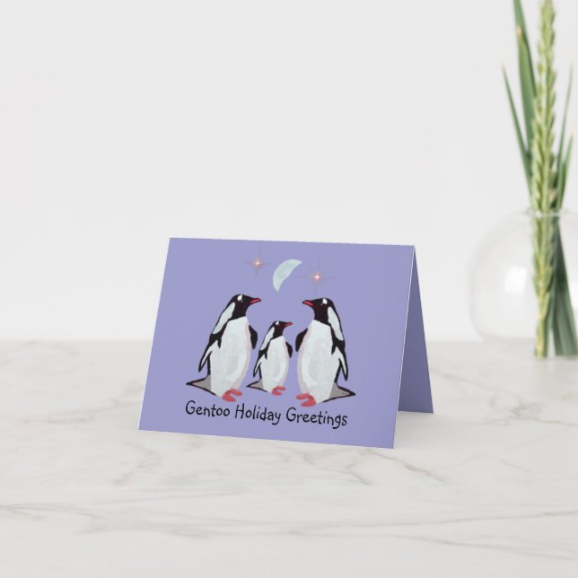 Gentoo Penguin Greetings Card (Front)