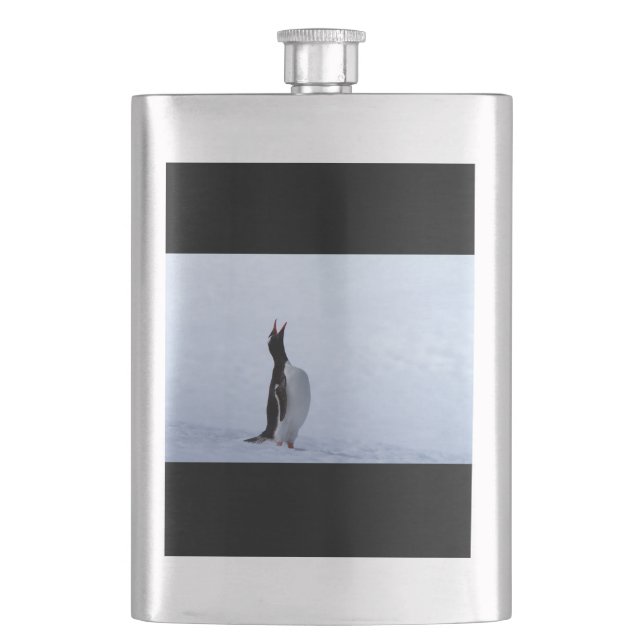 Gentoo penguin hip flask (Front)
