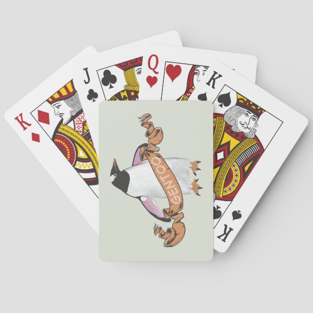 Gentoo penguin playing cards (Back)