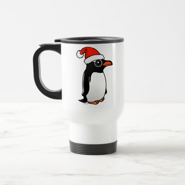 Gentoo Penguin Santa Travel Mug (Left)