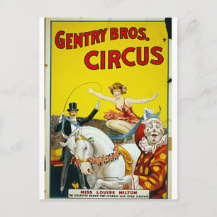Gentry Bros. Circus Postcard