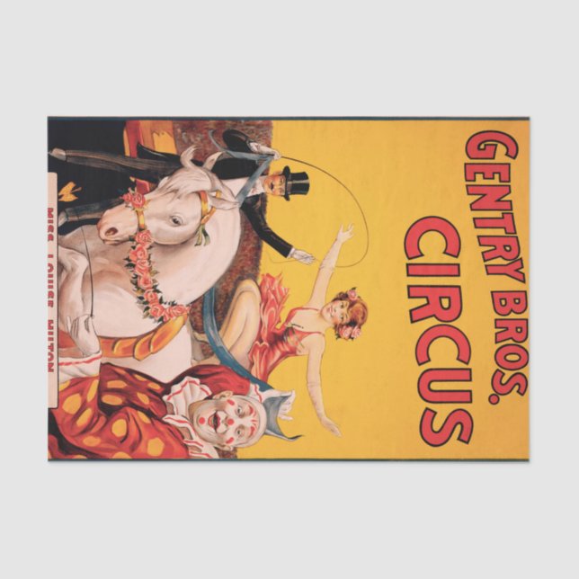 Gentry Bros. Circus Tissue Paper (Front)