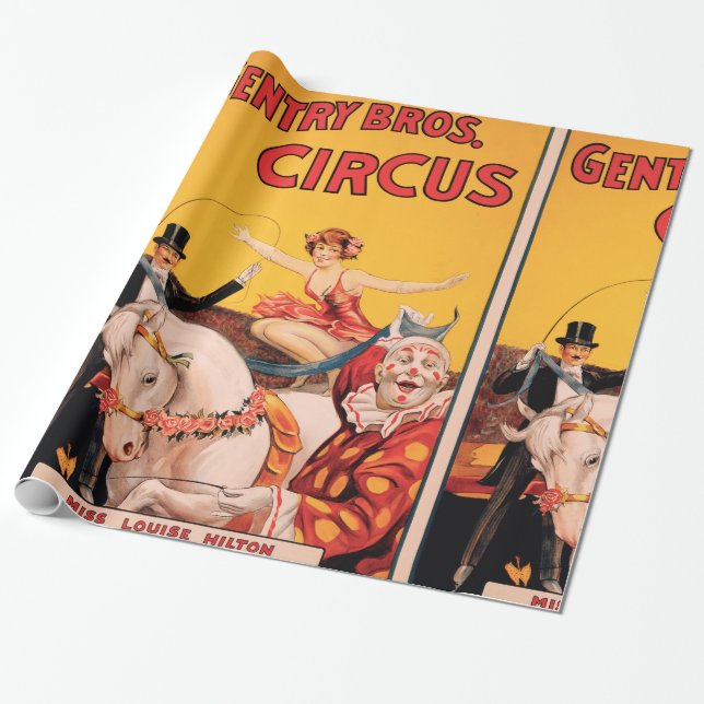 Gentry Bros. Circus Wrapping Paper (Unrolled)