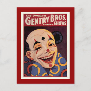 Gentry Bros. Vintage Circus Postcard