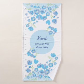 Gentry Flower ~ For Baby ~ Blue Bath Towel