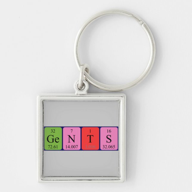 Gents periodic table keyring (Front)