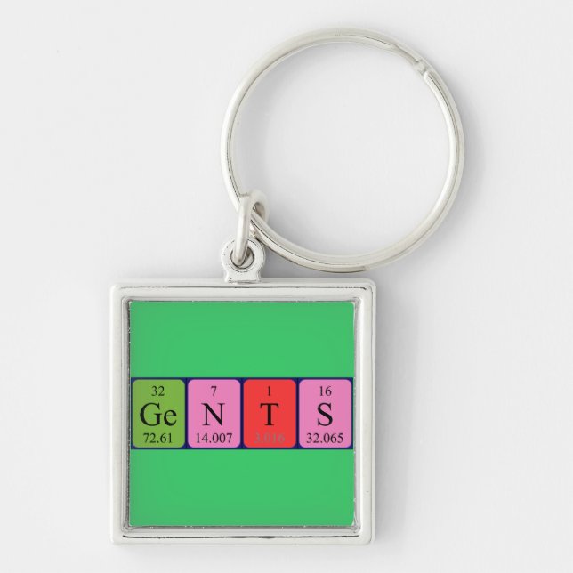Gents periodic table keyring (Front)