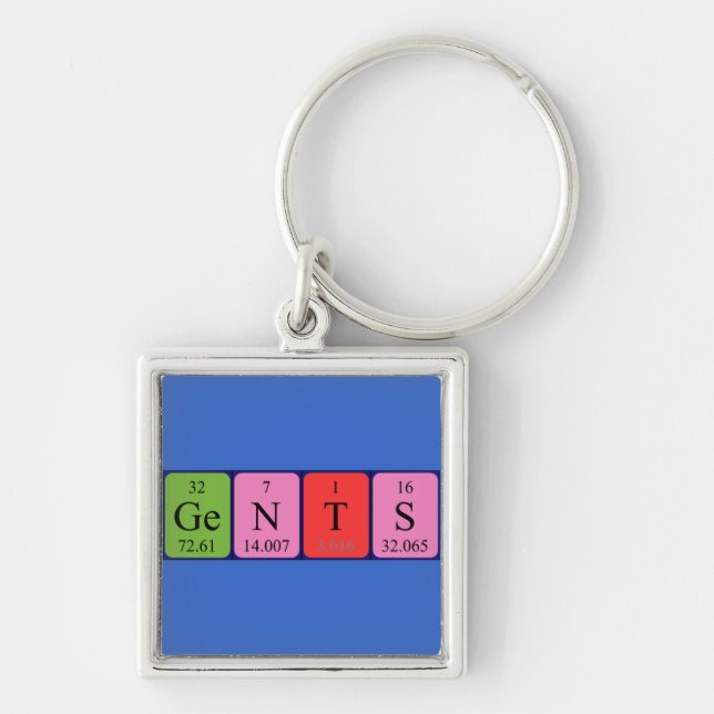 Gents periodic table keyring (Front)