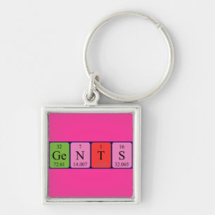 Gents periodic table keyring