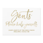 Gents Please help yourself wedding sign