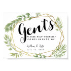 Gents restroom sign -toiletries country Crystal