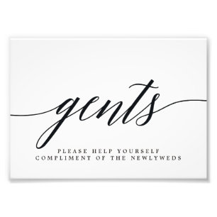 Gents Wedding Bathroom Sign Choose Your Size