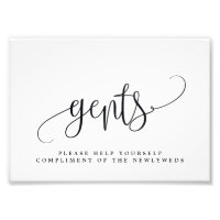 Gents Wedding Bathroom Sign Choose Your Size