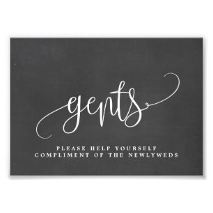 Gents Wedding Bathroom Sign Choose Your Size