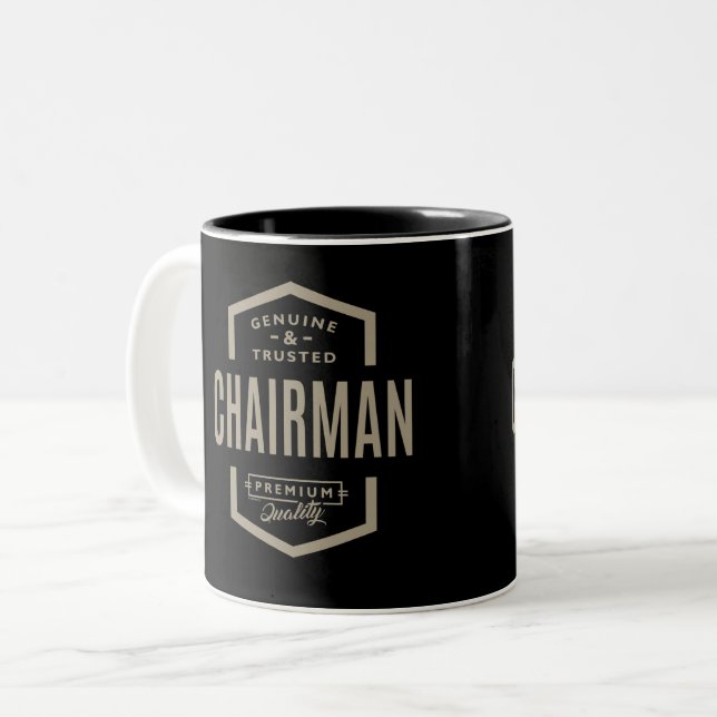 Genuine and Trusted Chairman Two-Tone Coffee Mug (Front Left)