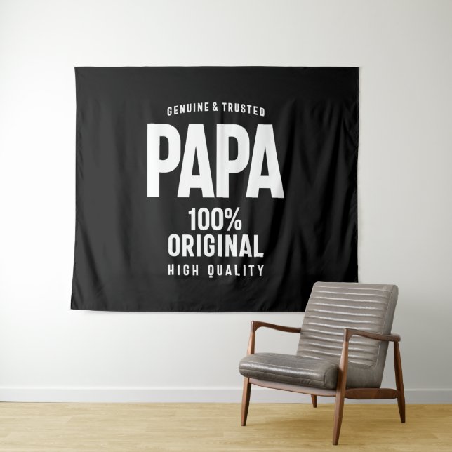 Genuine and Trusted Papa | Father Gift Tapestry (In Situ (Horizontal))