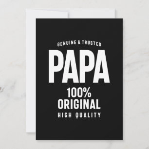 Genuine and Trusted Papa   Father Gift Thank You Card
