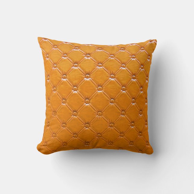 Genuine brown leather upholstery. cushion (Front)