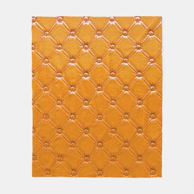 Genuine brown leather upholstery. fleece blanket (Front)