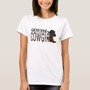 Genuine Cowgirl Hat & Boots with Spurs T-Shirt