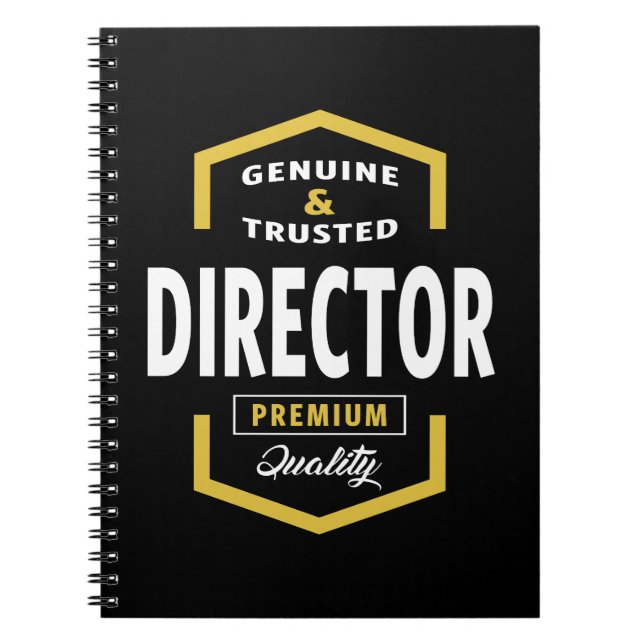 Genuine Director Gift Ideas Notebook (Front)