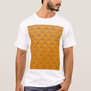 Genuine leather upholstery: decorative motif. T-Shirt